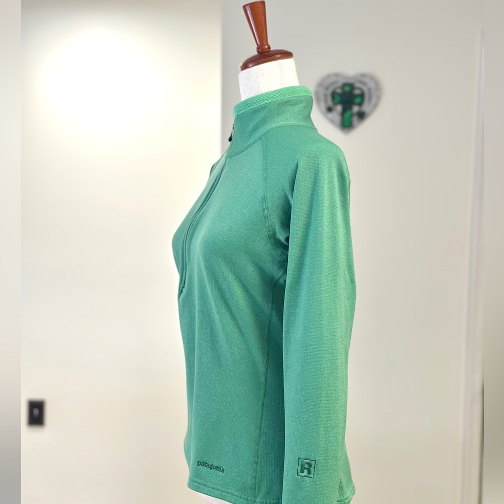🌳Patagonia Regulator Polartec 1/4 Zip Pullover Top, Size L, Green - Picture 2 of 6